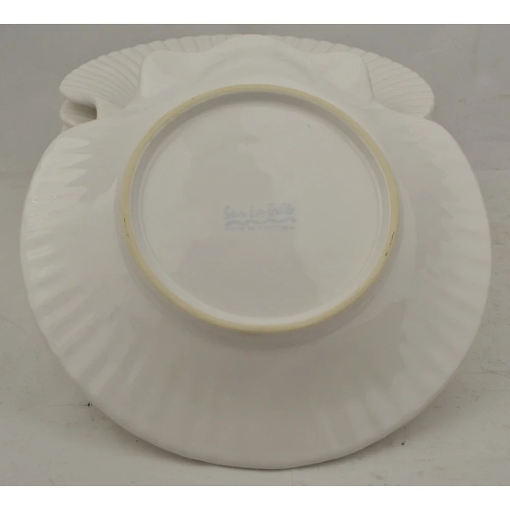 Sea La Table Portugal White Seashell Scallop Dinner Plates 10